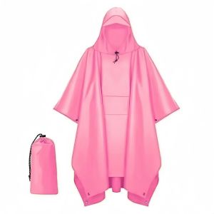 WAPKTY 3 in 1 Outdoor Raincoat Hooded Sleeve Waterproof Rain Cover Portable Outdoor Rainwear Hiking Travel