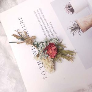 KEND DIY Craft Pampas Grass Decorative Rose Wedding Real Natural Photo Props Artificial flowers Artificial Flowers Fake Flowers Bouquet