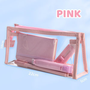 Large Capacity Transparent PVC Pen Case Stationery Storage Bag For Students Office Storage Gift