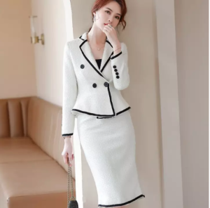 High-end skirt suits women NEW fashion temperament slim business long sleeve blazer and skirt office ladies work wear
