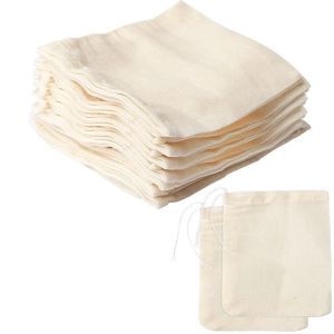 CHENJIE Reusable Food Grade Food Packing Bags Portable Tea Filter Muslin Bag Cotton Pouch Drawstring Bags Sachet Bag