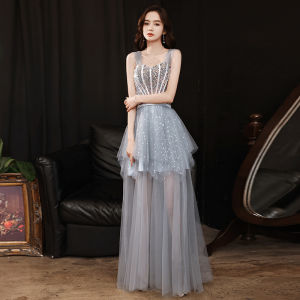 ชุดเดรสสำหรับผู้หญิง18ชุดเดรสสำหรับผู้หญิงดีไซน์เพรียวบางประดับด้วยเลื่อมแวววาวชุดราตรีเป็นทางการสำหรับงานเลี้ยงวันเกิด