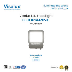 Visalux Lampu LED Flood Light Submarine 6500K 3000K Daylight Warm White Putih Kuning 400W (SUB-VFL55400)