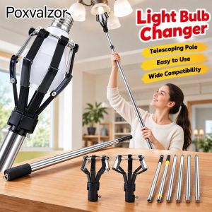 Light Bulb Changer High Ceiling Telescopic Pole Adjustable Heads Home Bulb Removal Install Tool