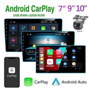 7/9/10.1" 2 Din 2G+32G Android 12.0 Car Radio Stereo Bluetooth Player GPS Wifi Touch Screen MP5 Player With Carplay