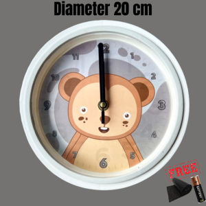 Jam Dinding dan Meja Animal Series Bintang Kamar Anak Mesin Sweep Silent 20cm