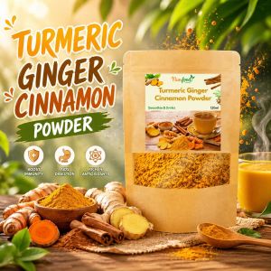TURMERIC GINGER CINNAMON POWDER – Natural Detox Drink | Boost Immunity & Digestion | Healthy Herbal Powder