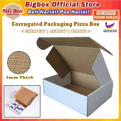 White Packaging Box Carton Box Packing Box Paper Craft Boxes Kotak Pizza Hantaran Hidden Box Gift Box 纸箱 飞机盒