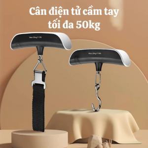 Cân điện tử cầm tay mini 50kg – màn hình LCD có đèn thiết kế chữ T tiện lợi cân hành lý du lịch