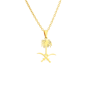 จี้ รูปต้นปาล์ ม ีเอกลักษณ์ สร้อยคอแฟชั่น การแกะสลักแบบกลวงอันประณี ต กแต่ง คู่รักสวมใส่