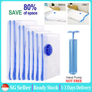 [SG Local Seller] Vacuum Storage Bag Travel Clothes Storage Bags Sealing Compression Bag For Quilts Clothes Sweater Jacket Space Saving Seal Bags