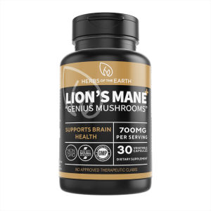 Herbs of the Earth Genius IQ Bundle Lions Mane 60s & Adaptogens 60s Nootropics Supplement Supports Memory Mental Clarity and Focus
