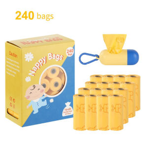 Nappy Sacks Baby Diaper Bags Disposable Plastic Nappy Bag Portable Nappy Garbage Bag Thick Trash Bags