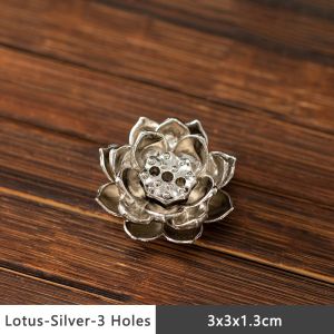 INNEWIN Alloy Incense Holder Multi-Hole Decorative Incense Stick Holder Simple Lotus Shape Incense Tray Temples Home Office