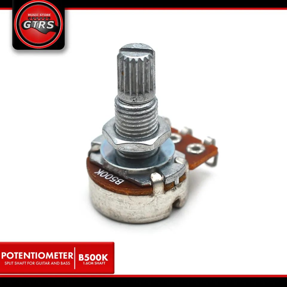 FLEOR 10PCS A500K Full Size Short Split Shaft Potentiometers For Guitar Bass