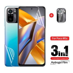Pelindung Layar Poco M5 Poco M5s paket 3 in 1 bahan hydrogel
