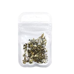 XUNXUAN Alloy Metal Mixed DIY Rivets Nail Rock Style Gold Silver Manicure Accessories Nail Art Decorations 3D Nail Art Jewelry Punk Nail Charms
