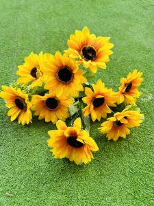 Hoa hướng dương. cụm hoa hướng dương giả . dùng cắm bình cắm giỏ