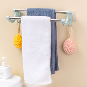 ELFtmall ราวแขวนผ้าในห้องน้ำ อเนกประสงค์ ไม่ต้องเจาะผนัง มีให้เลือก 3 สี ที่แขวนผ้า ที่แขวนผ้าขนหนู ที่แขวนผ้าอเนกประสงค์ ติดผนัง