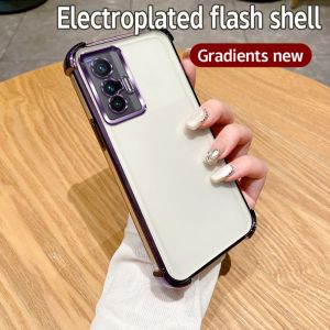 Luxury Plating Case For Vivo X70 Pro V2134A V2105 X70 V2133A V2104 Clear Shockproof Camera Protection Cover