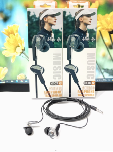 Handsfree Transparan HT-07 + MIC Stereo Earphone Extra Bass Headset Music