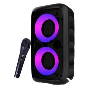 Wireless Karaoke Bluetooth Speaker Subwoofer Portable With Microphone FM Radio Lamp Machine Sound Music LED TWS Caixa De Som