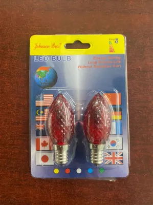 2pcs x LED crystal candle replacement LED bulb E12 / E14 / Red/White/Yellow Colour