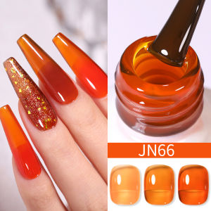 BORN PRETTY 10ml Glitter Pink Nude Jelly Nail Gel Polish Varnis Semi-permanent Sheer Translucent UV LED Soak Off Gel Polish