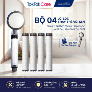 Bộ 4 Lõi Lọc Thay Thế Vòi Sen Daelim Bath D.Clean Hàn Quốc | Lọc Rỉ Sét Khử Clo & Tạp Chất (Tặng Kèm Vòi Sen Tăng Áp)