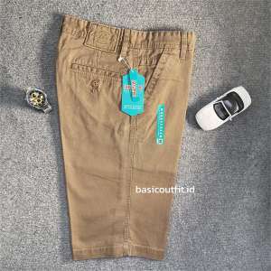 Celana Pendek Pria Kanvas [27-44] Washing Distro Logo Bordir Bahan Halus Premium Jumbo M02D