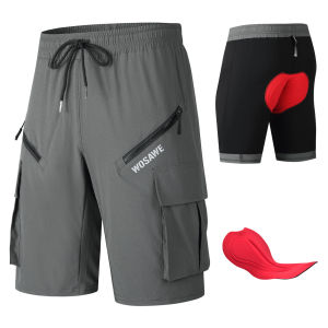 WOSAWE Nam phụ nữ đi xe đạp quần ngắn 4D đệm thoát thở lỏng loát thể thao ngoài trời núi xe đạp quần ngắn