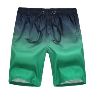 Harvey Summer mens beach shorts quick drying sports pants color gradient cool sportswear Breathable sports casual pants