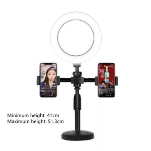 JY-06 LED Ring Light16CM Desktop Disc Base Photography Lighting Selfie Lamp USB Dimmable for Youtube Makeup Video Live Photo Studio