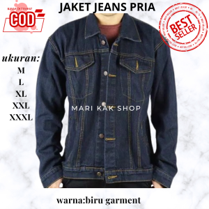 JAKET JEANS PRIA JAKET DENIM BLUEBLACK KLASIK