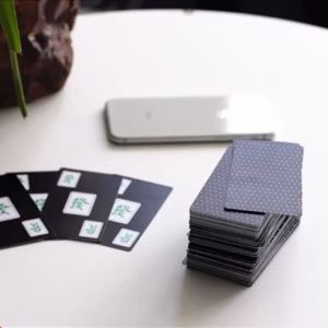 Waterproof Card Mahjong Playing Cards Frosted Thickened Plastic Travel Portable Home Hand Rub Paper Mahjong