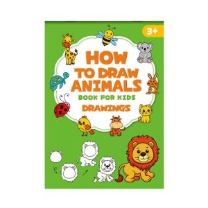 SJJL Step-by-Step Guide Animals Drawing Book Illustrated Tutorials How to Draw Animals Step-by-Step Drawing Book Learning Tool Painting Guide Fun Coloring Book Kids Activities