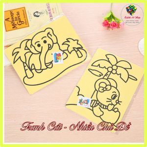 Tranh Cát Tô Màu: Giải Trí Bổ Ích Rèn Luyện Kỹ Năng Khổ A5/A4 Đa Dạng Mẫu Mã Cho Bé Sáng Tạo - Rubik 77