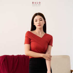 [HaloFashion] Jacquelyn One Shouler Crop Top Korean Style