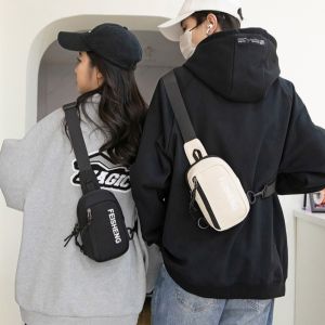 TIMIA Large Capacity Mens Chest Bag Nylon Multifunctional Sports Waist Bag Leisure Korean Style Shoulder Crossbody Bag Male