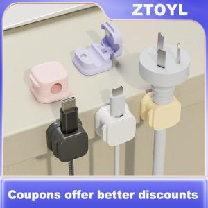 【ZTOYL】 6pcs Magnetic Cable Clip Cable Holder Adhesive Wire Keeper Cord Cable Organizer Winder Desk Management Clip