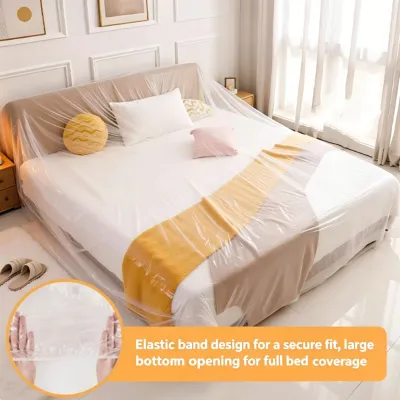 【 In Stock 】Universal Disposable Dustproof Bed Cover with ElasticSofa and Furniture Dust Covers Household/Dormitory Dustproof Film Extra-large SizeSarung Katil Kalis Habuk Elastik Pakai Pakai家具防尘罩