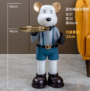 ✅Ready Stock✅ 66cm Cartoon Coffee Table Violent Bear Large Decoration Art Rabbit Animal Style Statue Living Room Bedside