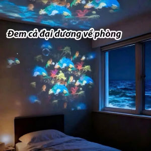 Đèn Ngủ Đèn LED 3D Chiếu Sao Vũ Trụ USB Xoay 360° Kèm Đế - Đèn Chiếu Trần 3 Chế Độ Ánh Sáng Trang Trí Phòng Ngủ Cho Bé PKL