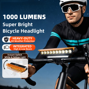Bike Front Light 1000 Lumens Waterproof 4000mAh Bicycle Headlight Wireless Remote Multi Light Modes Rechargeable