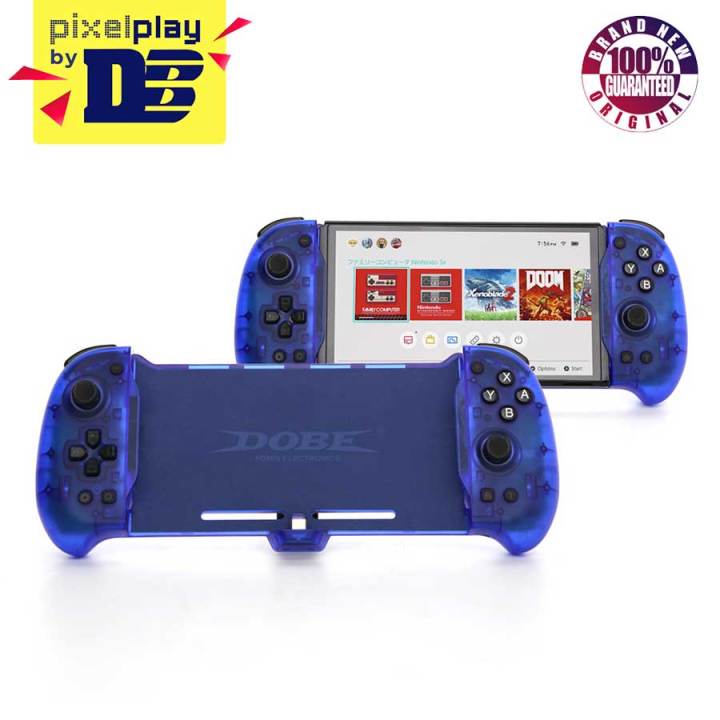 Dobe Eggshell Controller for Switch/Switch OLED (Transparent Blue