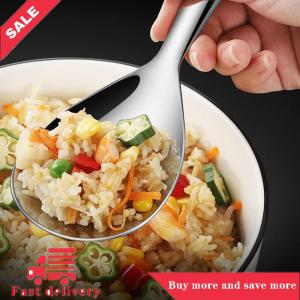 [COD]Flash Delivery 304 Stainless Steel Rice Spoon Anti Scalding Large Capacity Thicken Cooker Scoop Multi-purpose Tableware Buffet Serving Spoons