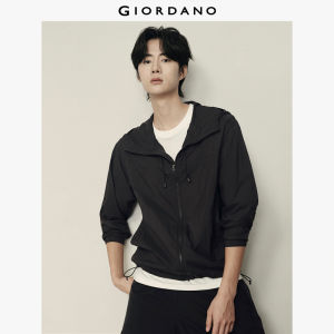 Giordano Men Lightweight drawstring hoodie jacket Free Shipping 01075531