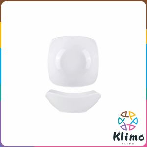 Klimo White Square Ceramic Salad Bowl Household Tableware Pasta Fruit Serving Bowl Large Capacity 1Pc
