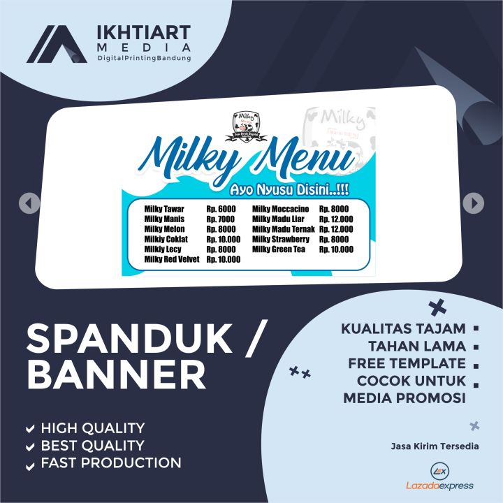 Spanduk Banner Backdrop Minuman Milky 120X80 | Lazada Indonesia