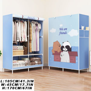 LOOGU New Fashion Storage Wardrobe High Quality Big size!!! Zipper Wardrobe Clothes Storage Multifunctional Simple Clothe Storage Closet Cabinet(COD)